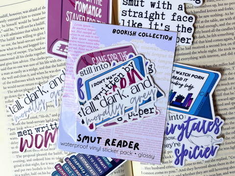 Smut Reader Sticker Pack | Waterproof Laminated Vinyl Stickers