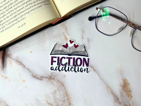 Fiction Addiction Sticker | Waterproof Laminated Vinyl Sticker