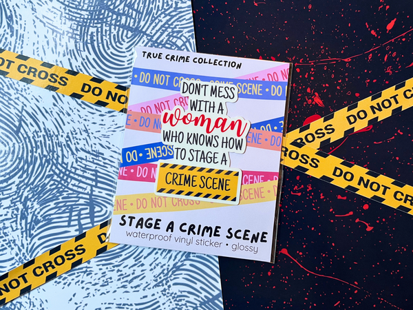 Stage A Crime Scene Sticker | Waterproof Laminated Vinyl Sticker