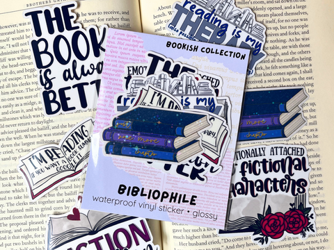 Bibliophile Sticker Pack | Waterproof Laminated Vinyl Stickers