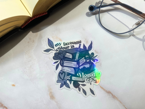 My Favourite Colour Is Morally Grey Sticker | Waterproof HOLOGRAPHIC Laminated Vinyl Sticker