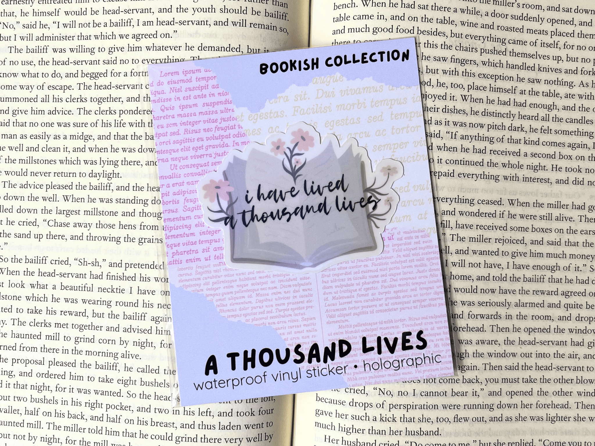 A Thousand Lifetimes Book Sticker | Waterproof HOLOGRAPHIC Laminated Vinyl Sticker - Forge de Sol - Sticker - Sticker - 