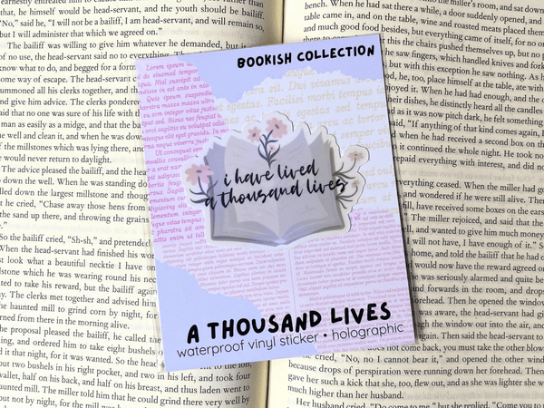 A Thousand Lifetimes Book Sticker | Waterproof HOLOGRAPHIC Laminated Vinyl Sticker - Forge de Sol - Sticker - Sticker - 
