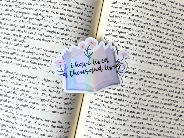 A Thousand Lifetimes Book Sticker | Waterproof HOLOGRAPHIC Laminated Vinyl Sticker - Forge de Sol - Sticker - Sticker - 