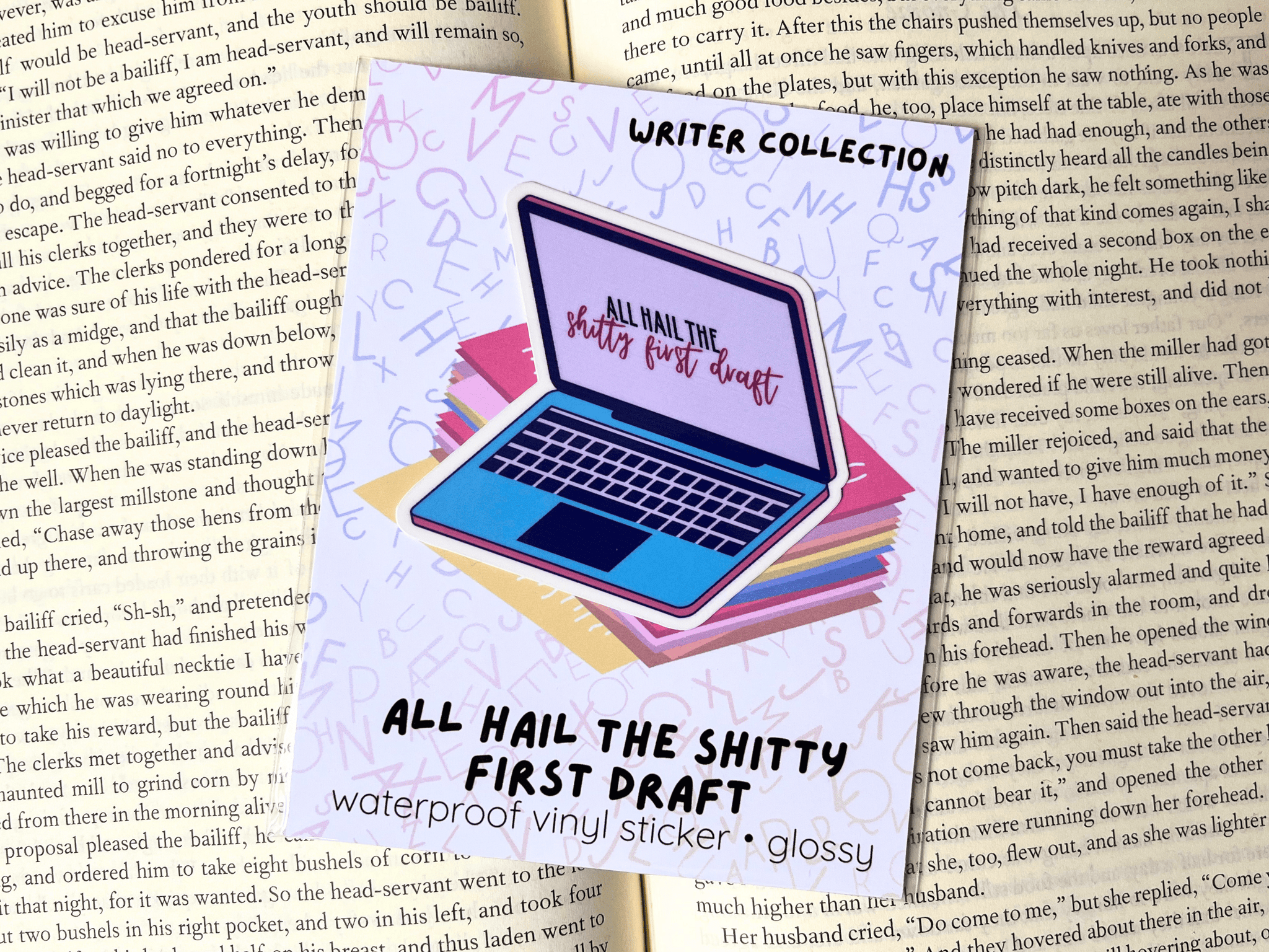 All Hail the Shitty First Draft Sticker | Waterproof Laminated Vinyl Sticker - Forge de Sol - Sticker - Sticker - 