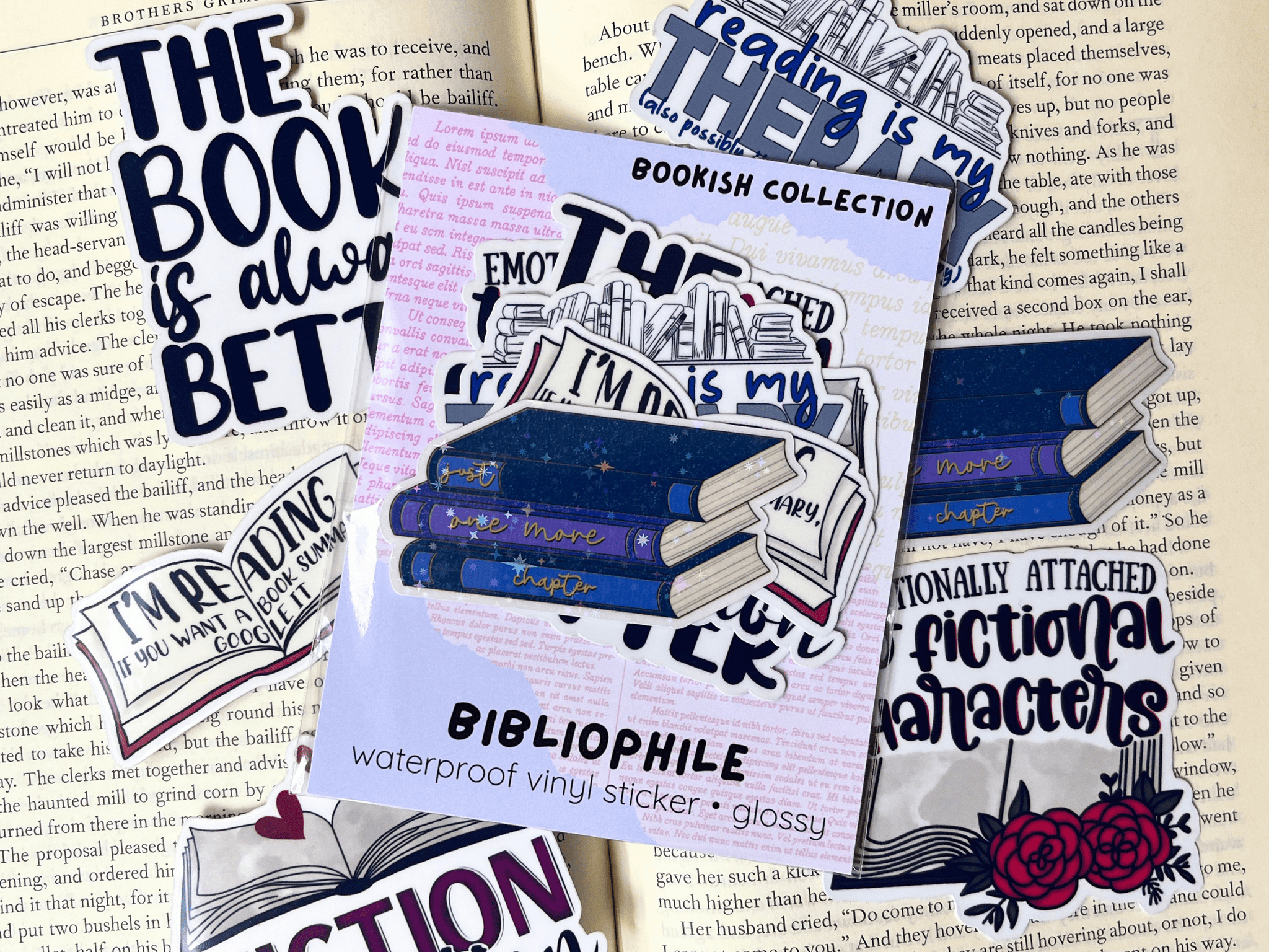 Bibliophile Sticker Pack | Waterproof Laminated Vinyl Stickers - Forge de Sol - Sticker - Sticker - 