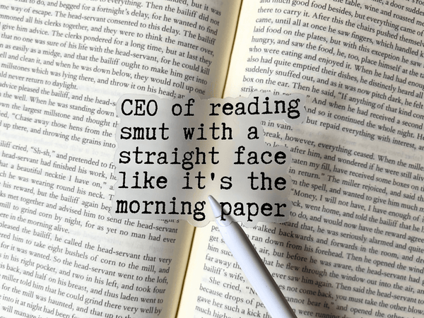 CEO of Reading Smut Sticker | Waterproof Laminated Vinyl Sticker - Forge de Sol - Sticker - Sticker - Matte Clear - 