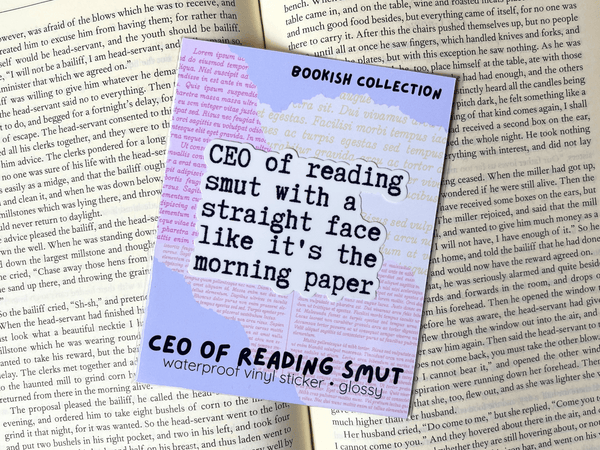 CEO of Reading Smut Sticker | Waterproof Laminated Vinyl Sticker - Forge de Sol - Sticker - Sticker - Glossy White - 