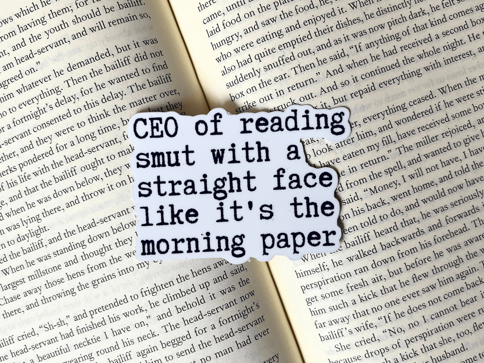CEO of Reading Smut Sticker | Waterproof Laminated Vinyl Sticker - Forge de Sol - Sticker - Sticker - Glossy White - 