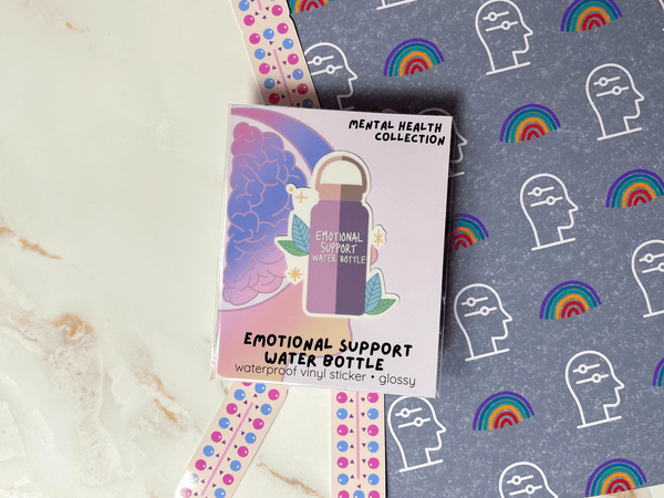 Emotional Support Water Bottle Sticker | Waterproof Laminated Vinyl Sticker - Forge de Sol - Sticker - Sticker - 