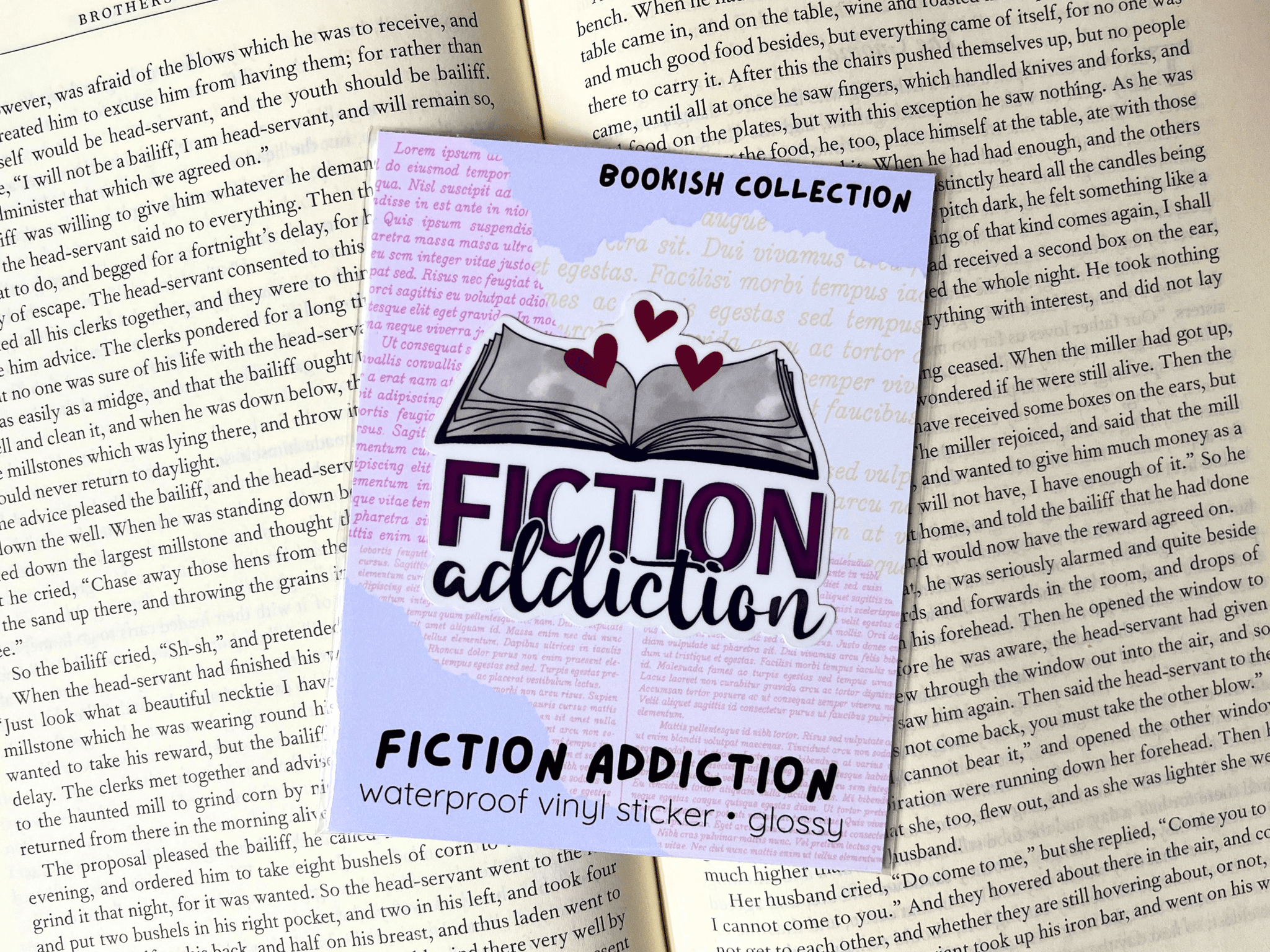 Fiction Addiction Sticker | Waterproof Laminated Vinyl Sticker - Forge de Sol - Sticker - Sticker - 