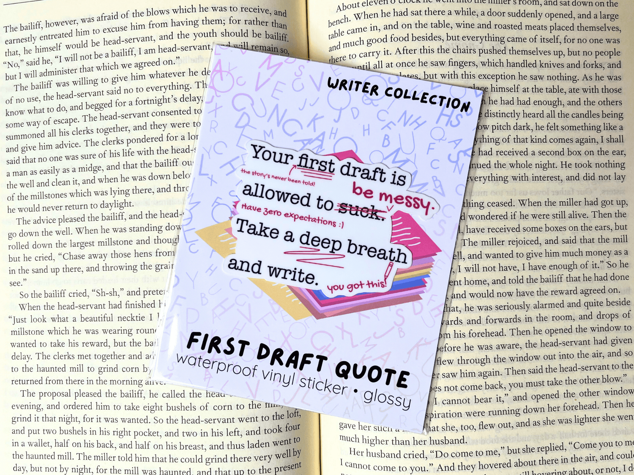 First Draft Quote Sticker | Waterproof Laminated Vinyl Sticker - Forge de Sol - Sticker - Sticker - 