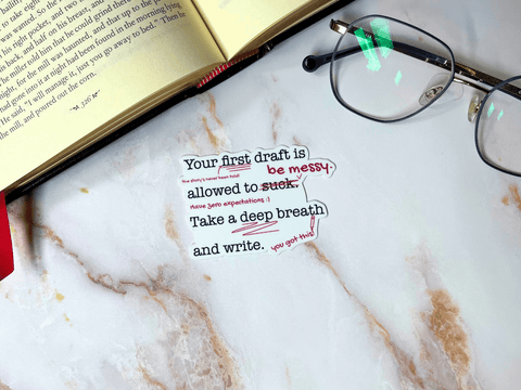 First Draft Quote Sticker | Waterproof Laminated Vinyl Sticker - Forge de Sol - Sticker - Sticker - 