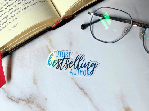 Future Bestselling Author Sticker | Waterproof HOLOGRAPHIC Laminated Vinyl Sticker - Forge de Sol - Sticker - Sticker - 