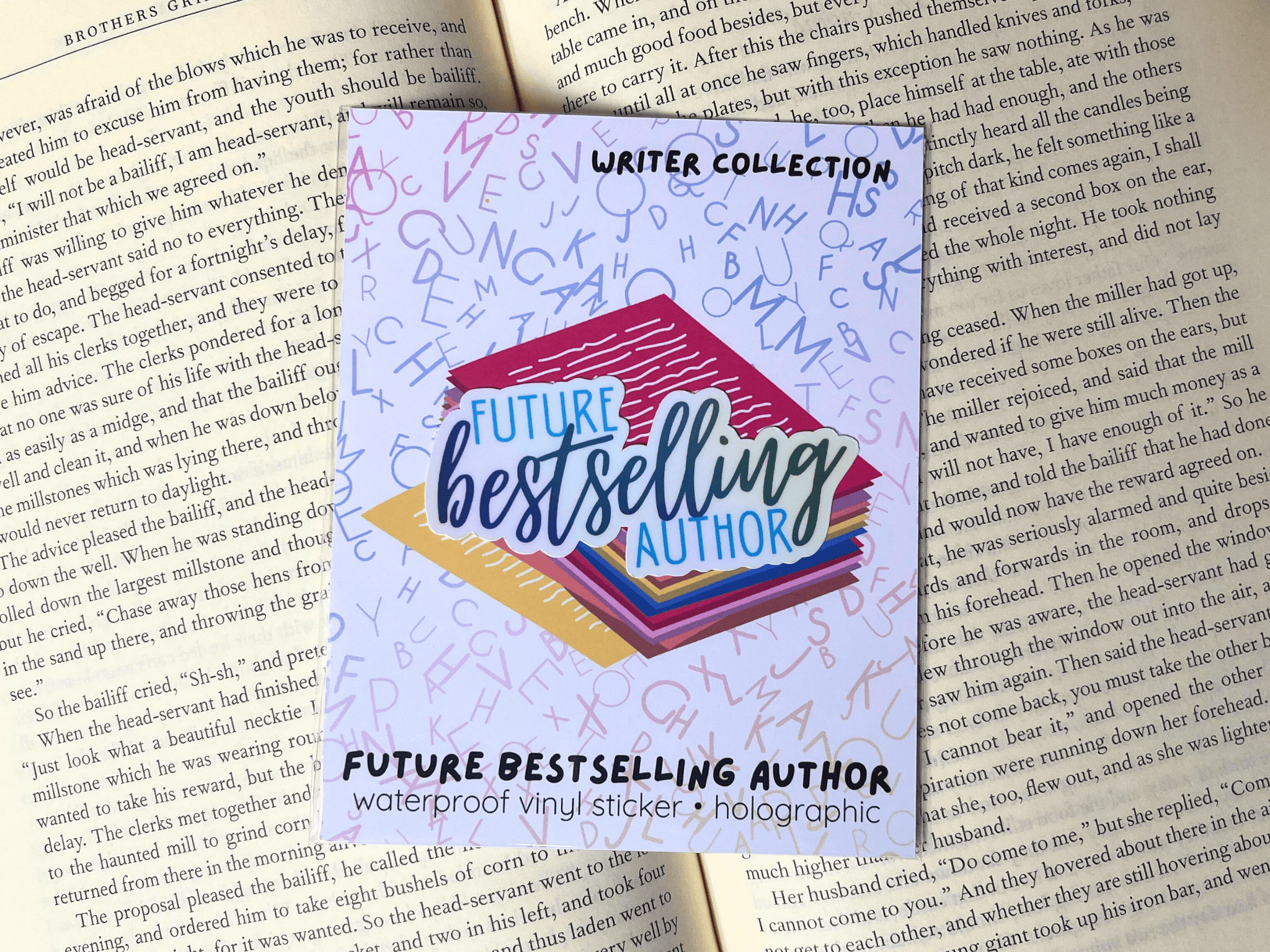Future Bestselling Author Sticker | Waterproof HOLOGRAPHIC Laminated Vinyl Sticker - Forge de Sol - Sticker - Sticker - 