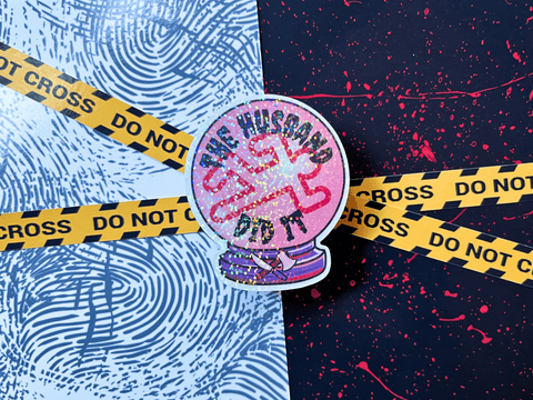 Glitter The Husband Did It Sticker | Waterproof HOLOGRAPHIC Laminated Vinyl Sticker - Forge de Sol - Sticker - Sticker - 