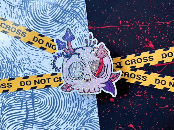 Glitter True Crime Sticker Pack | Waterproof HOLOGRAPHIC Laminated Vinyl Sticker - Forge de Sol - Sticker - Sticker - 