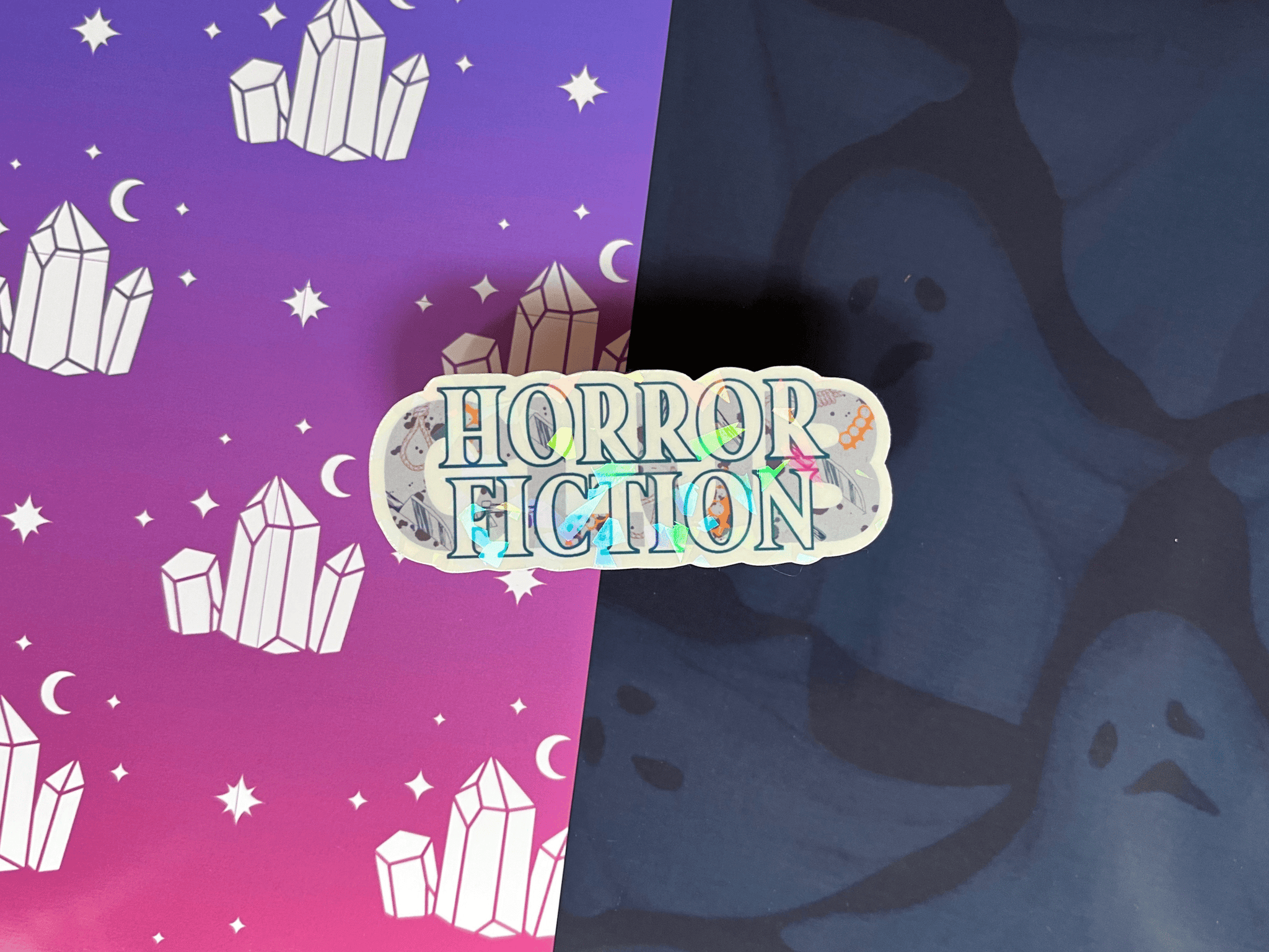 Horror Fiction Club Sticker | Waterproof Laminated HOLOGRAPHIC Vinyl Sticker - Forge de Sol - Sticker - Sticker - 