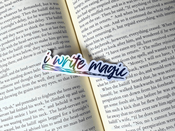 I Write Magic Sticker | Waterproof HOLOGRAPHIC Laminated Vinyl Sticker - Forge de Sol - Sticker - Sticker - 
