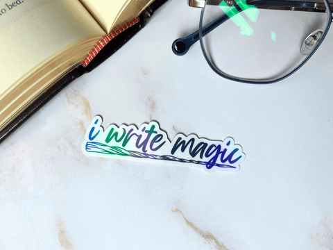 I Write Magic Sticker | Waterproof HOLOGRAPHIC Laminated Vinyl Sticker - Forge de Sol - Sticker - Sticker - 