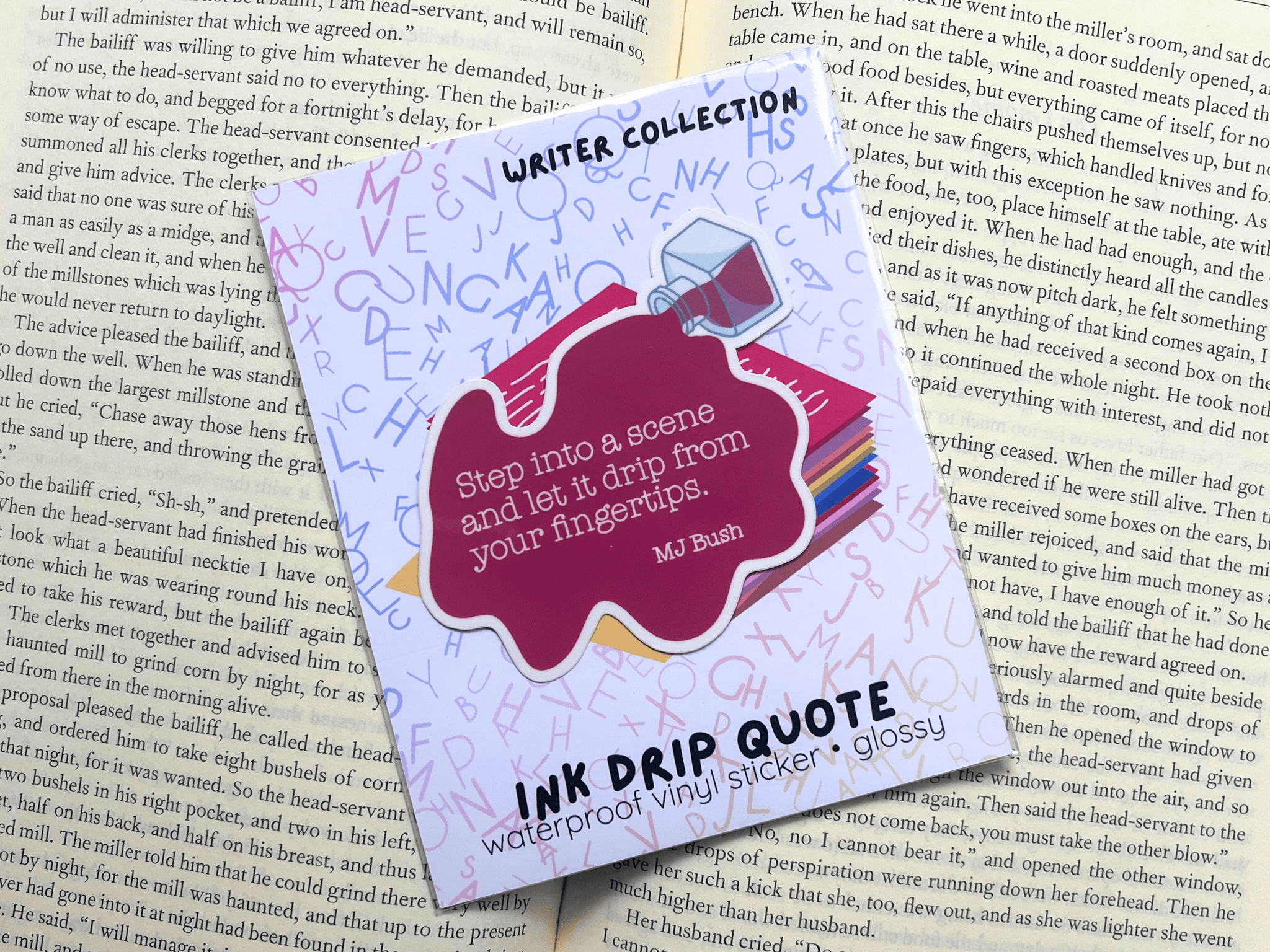 Ink Drip Quote Sticker | Waterproof Laminated Vinyl Sticker - Forge de Sol - Sticker - Sticker - 
