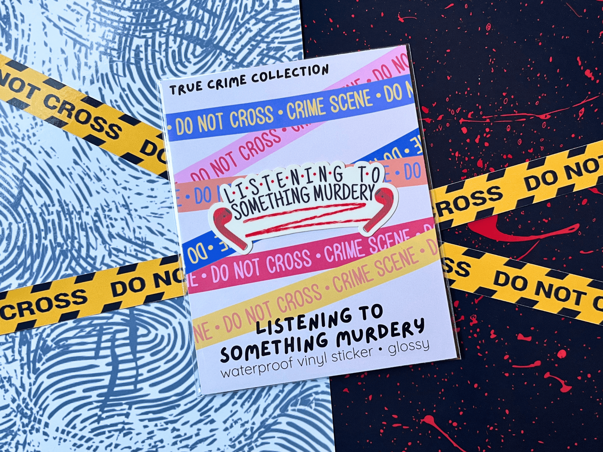 Listening to Something Murdery Sticker | Waterproof Laminated Vinyl Sticker - Forge de Sol - Sticker - Sticker - 