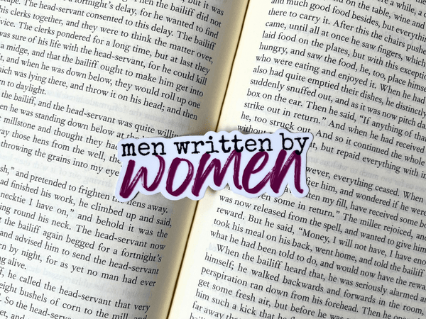 Men Written By Women Sticker | Waterproof Laminated Vinyl Sticker - Forge de Sol - Sticker - Sticker - 