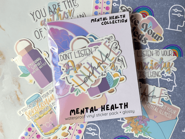 Mental Health Sticker Pack | Waterproof Laminated Vinyl Sticker - Forge de Sol - Sticker - Sticker - 
