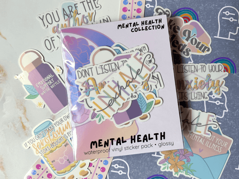 Mental Health Sticker Pack | Waterproof Laminated Vinyl Sticker - Forge de Sol - Sticker - Sticker - 