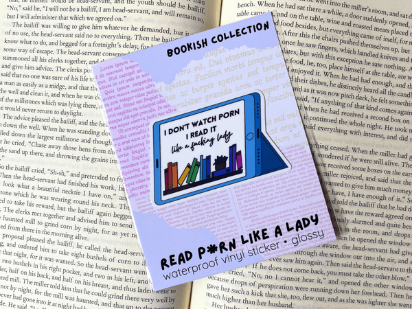 Read Porn Like A Lady Sticker | Waterproof Laminated Vinyl Sticker - Forge de Sol - Sticker - Sticker - 