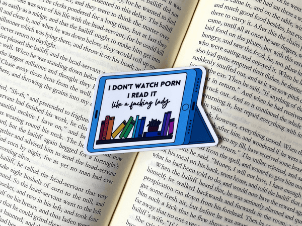Read Porn Like A Lady Sticker | Waterproof Laminated Vinyl Sticker - Forge de Sol - Sticker - Sticker - 
