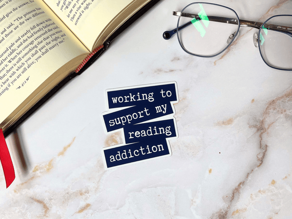 Reading Addiction Sticker | Waterproof Laminated Vinyl Sticker - Forge de Sol - Sticker - Sticker - 
