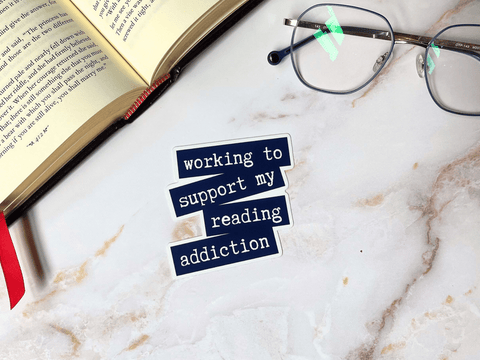 Reading Addiction Sticker | Waterproof Laminated Vinyl Sticker - Forge de Sol - Sticker - Sticker - 