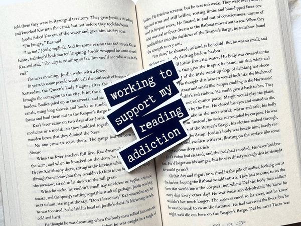 Reading Addiction Sticker | Waterproof Laminated Vinyl Sticker - Forge de Sol - Sticker - Sticker - 