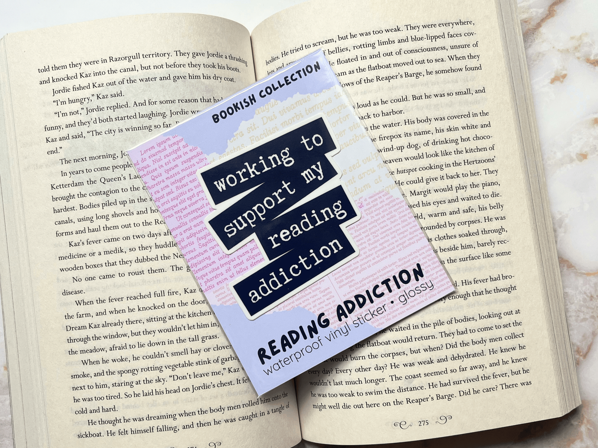 Reading Addiction Sticker | Waterproof Laminated Vinyl Sticker - Forge de Sol - Sticker - Sticker - 