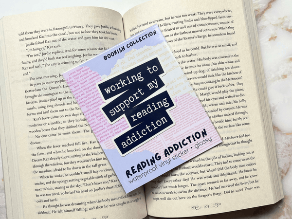 Reading Addiction Sticker | Waterproof Laminated Vinyl Sticker - Forge de Sol - Sticker - Sticker - 