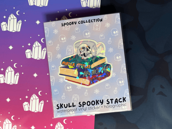 Skull Spooky Stack Sticker | Waterproof Laminated HOLOGRAPHIC Vinyl Sticker - Forge de Sol - Sticker - Sticker - 