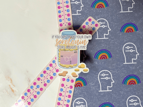 Store - Bought Serotonin Sticker | Waterproof Laminated Vinyl Sticker - Forge de Sol - Sticker - Sticker - 