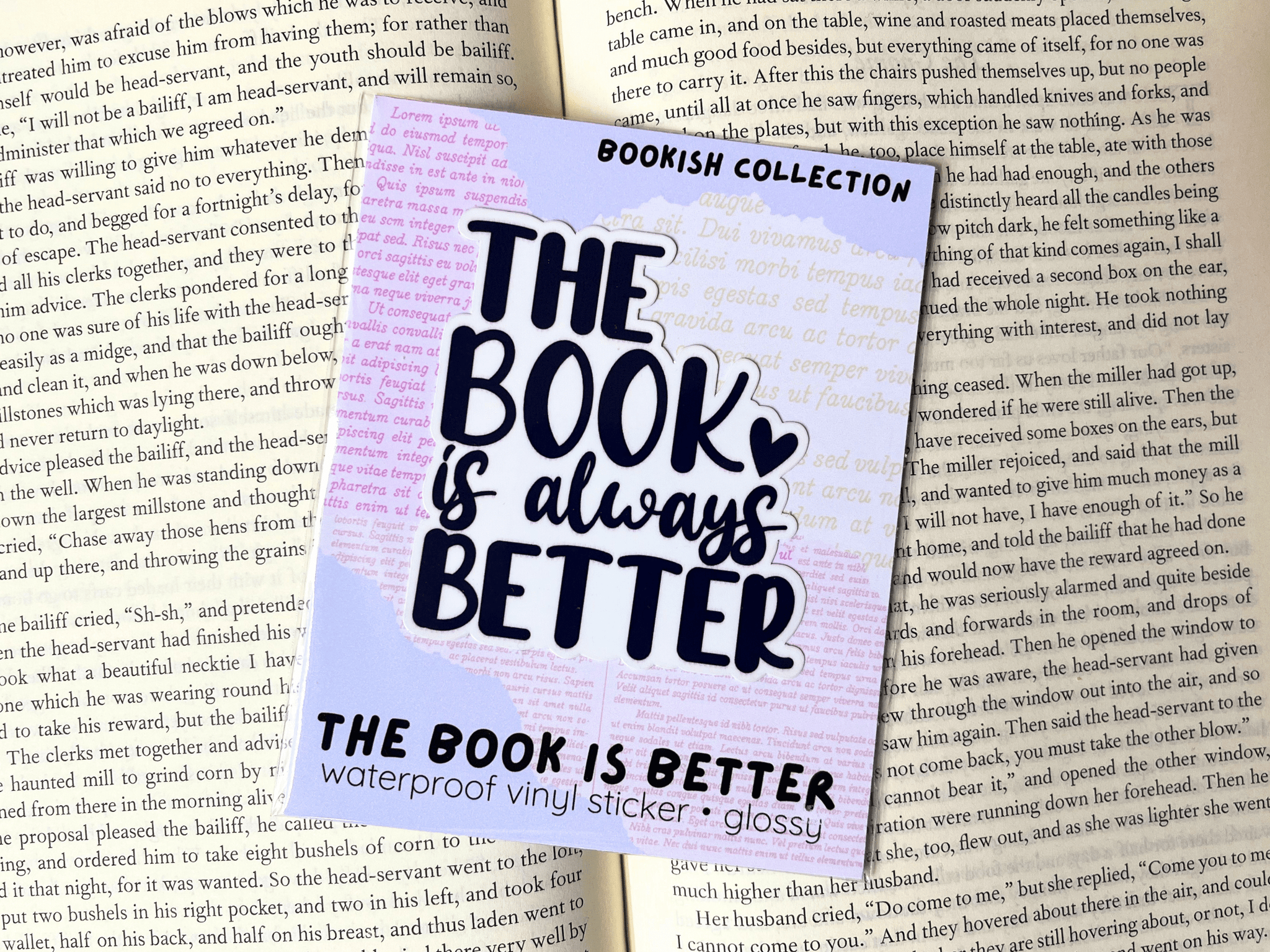 The Book Is Always Better Sticker | Waterproof Laminated Vinyl Sticker - Forge de Sol - Sticker - Sticker - 