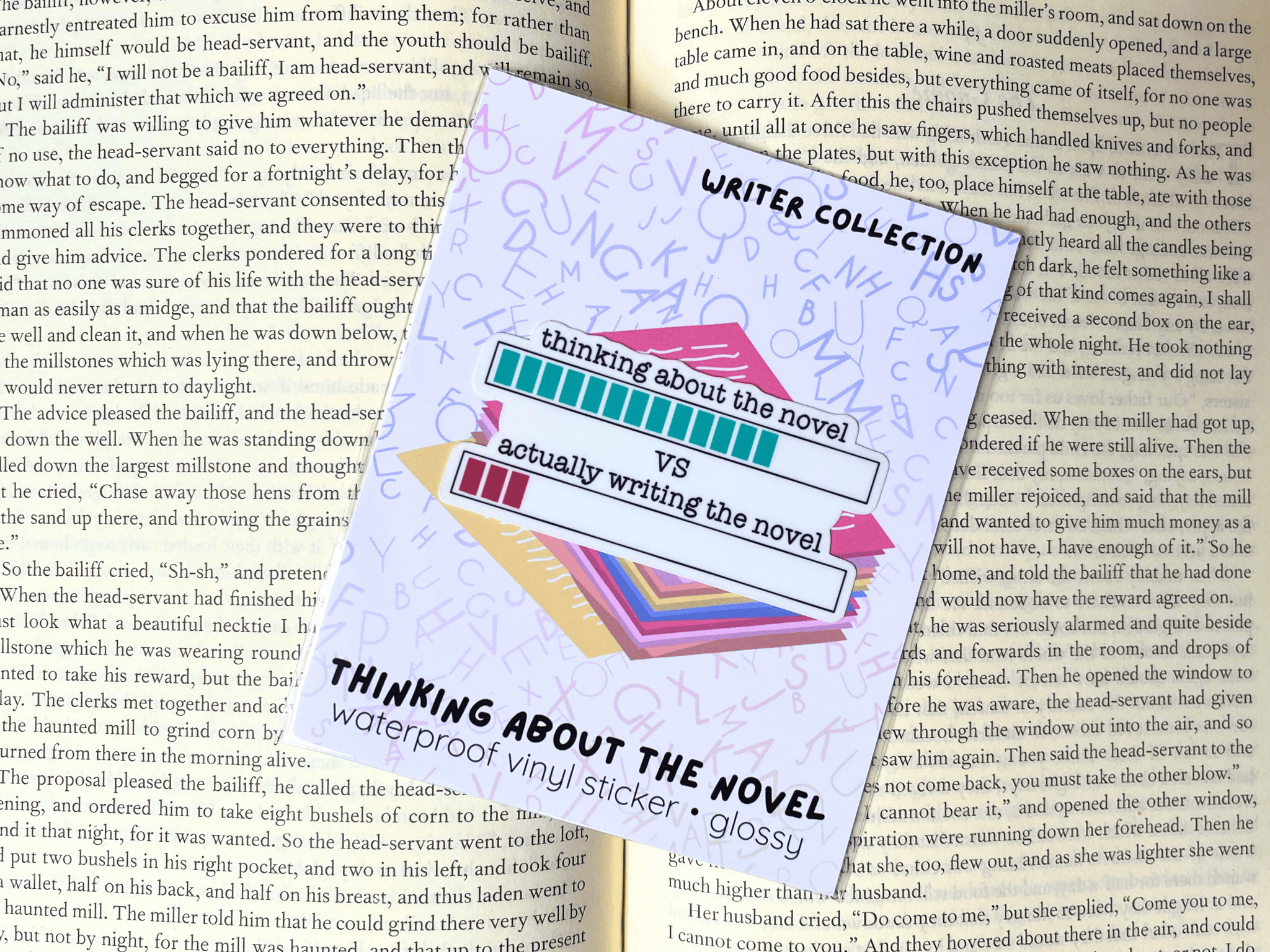 Thinking About The Novel Sticker | Waterproof Laminated Vinyl Sticker - Forge de Sol - Sticker - Sticker - 