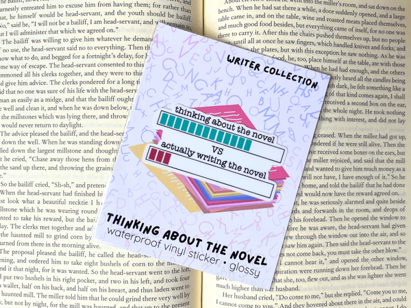 Thinking About The Novel Sticker | Waterproof Laminated Vinyl Sticker - Forge de Sol - Sticker - Sticker - 