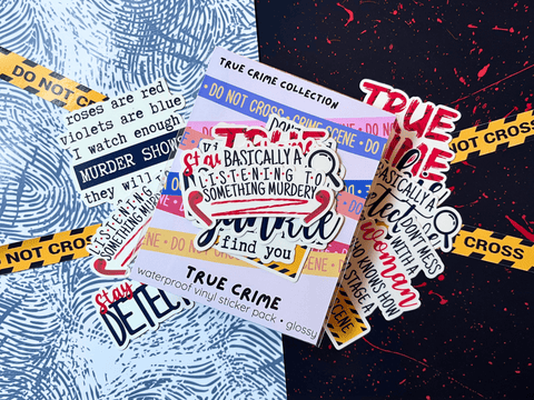 True Crime Sticker Pack | Waterproof Laminated Vinyl Stickers - Forge de Sol - Sticker - Sticker - 