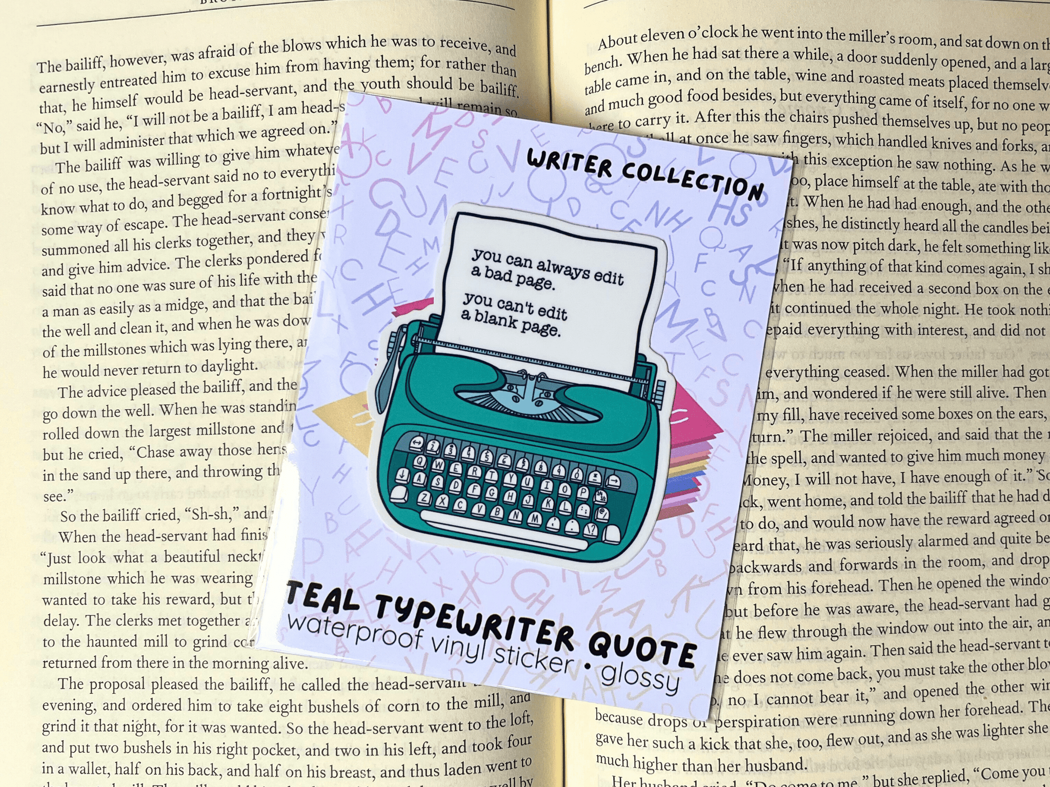 Typewriter Quote Sticker | Waterproof Laminated Vinyl Sticker - Forge de Sol - Sticker - Sticker - 