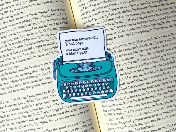 Typewriter Quote Sticker | Waterproof Laminated Vinyl Sticker - Forge de Sol - Sticker - Sticker - 