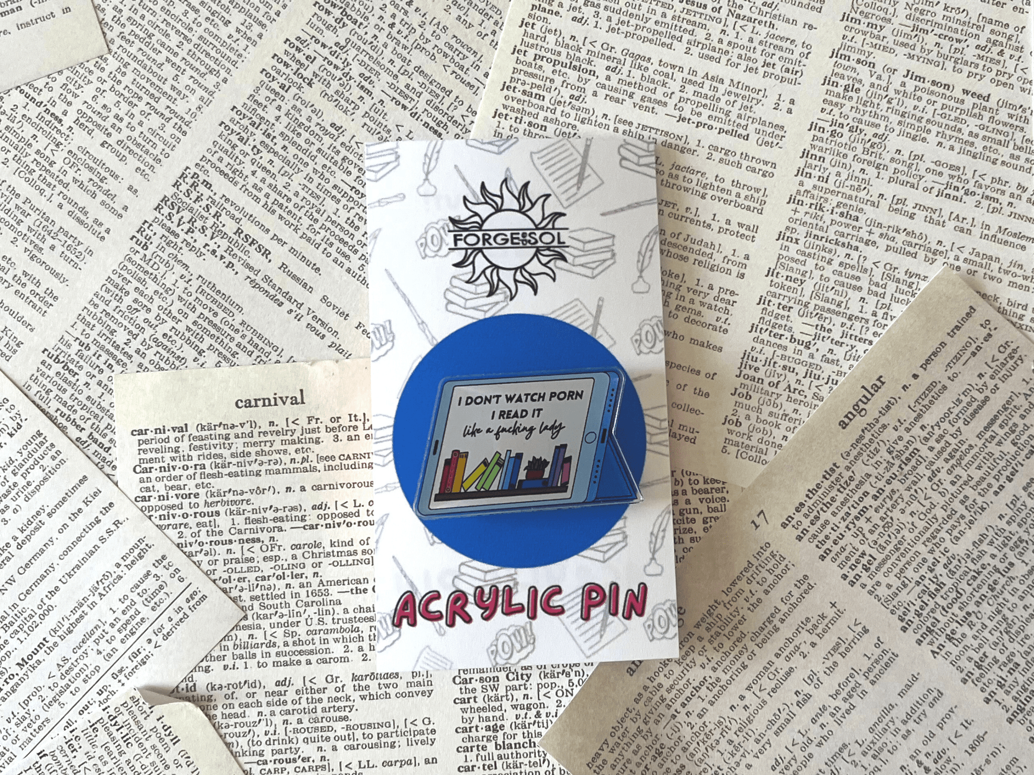Read Porn Like A Lady | Acrylic Pin - Forge de Sol - Acrylic Pin - Acrylic Pin - 